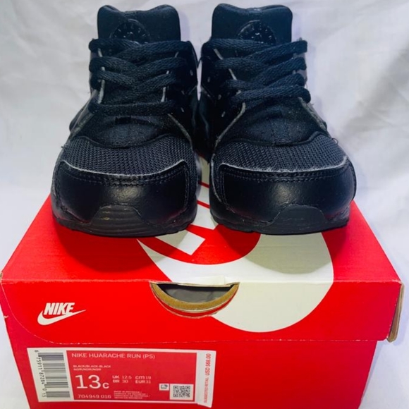 Toddler boy nike huarache run black size 13c - Picture 3 of 4